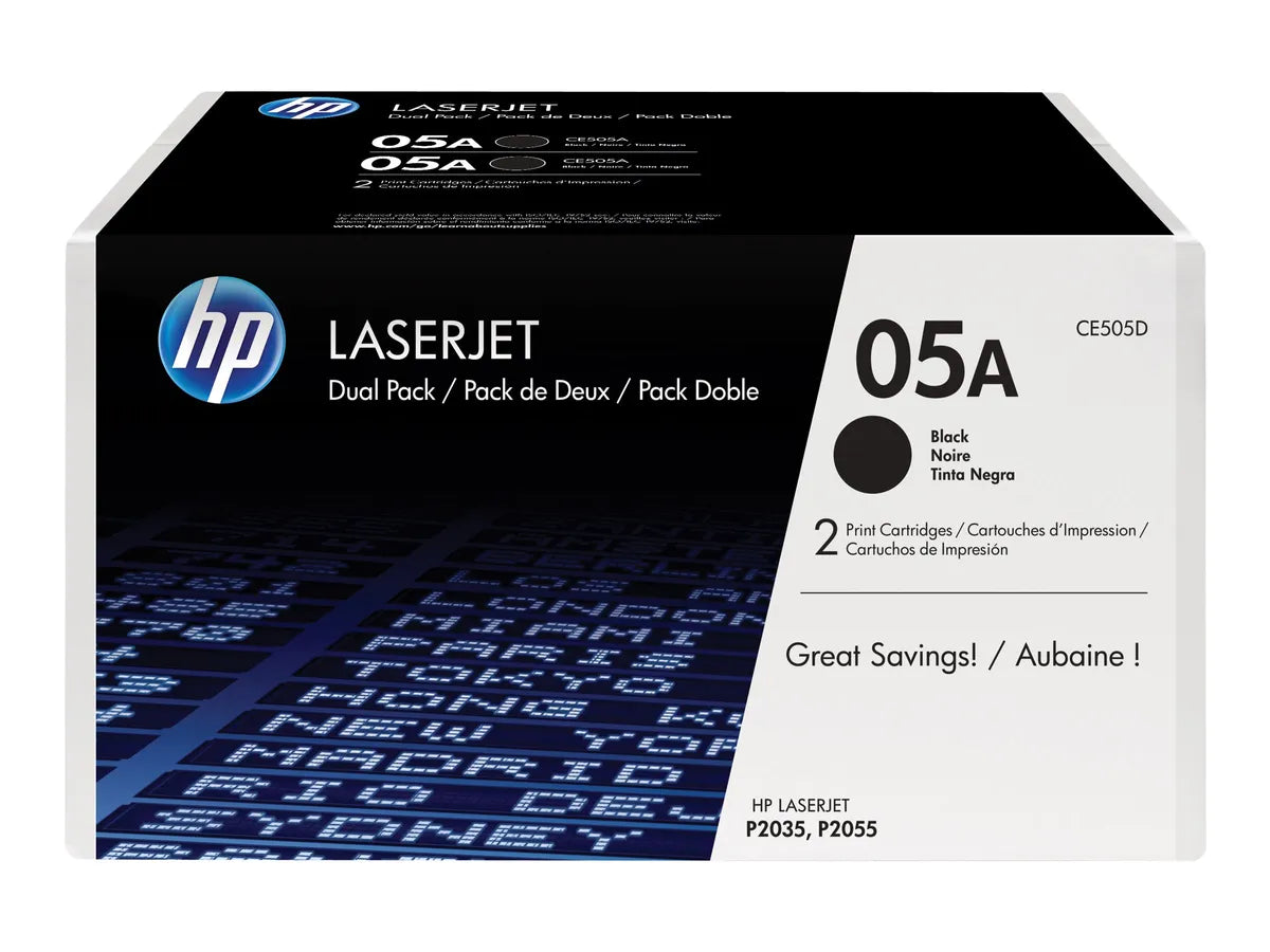 HP 05D / CE505D Toner Doppelpack schwarz (2 Stück)