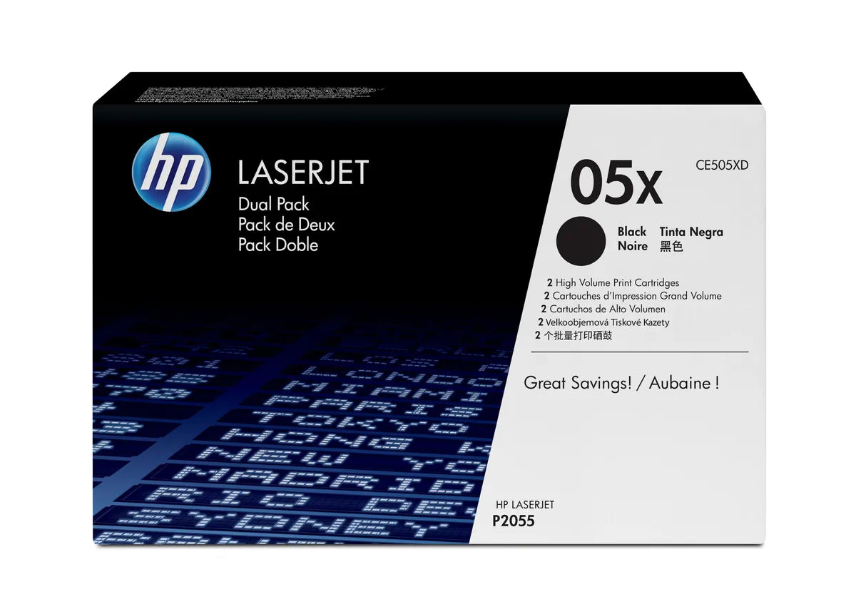 HP 05XD / CE505XD Toner Doppelpack schwarz (2 Stück)