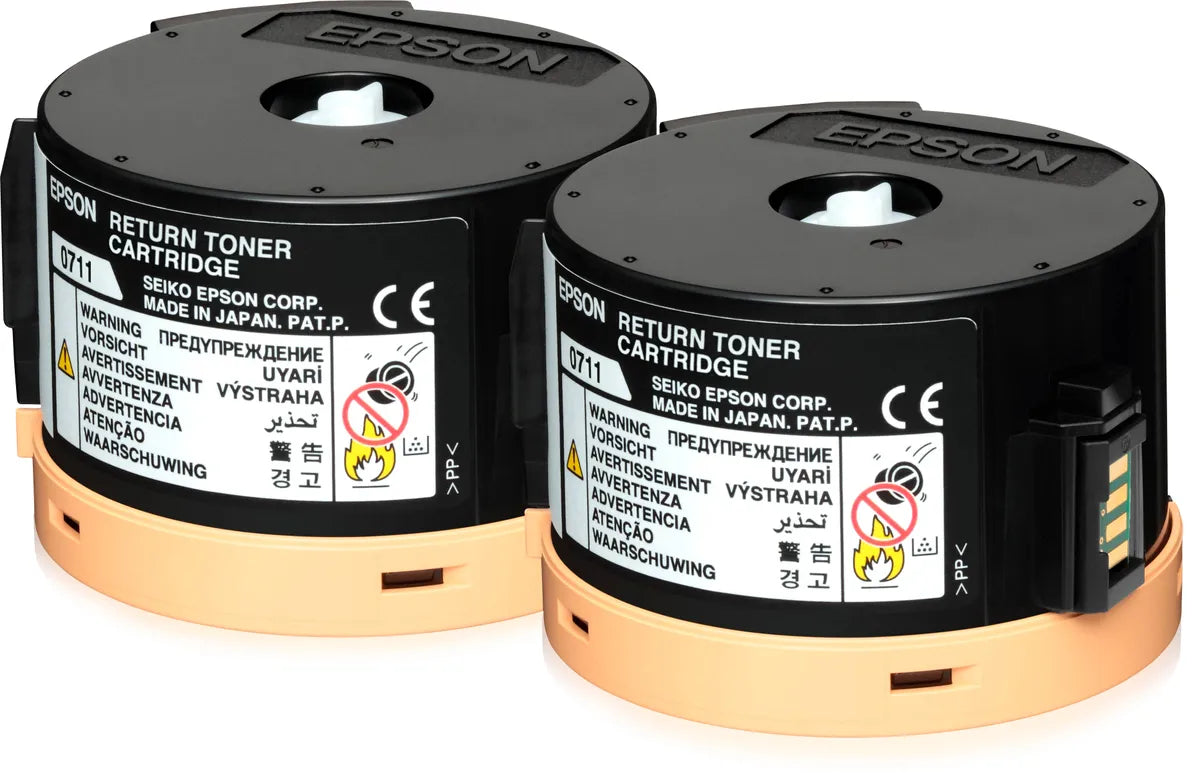 Epson 0711 / C13S050711 / S050711 Toner Doppelpack schwarz (2 Stück)