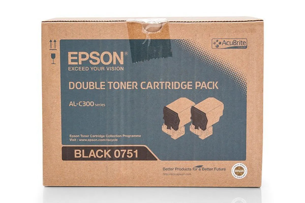 Epson 0751 / C13S050751 / S050751 Toner Doppelpack schwarz (2 Stück)
