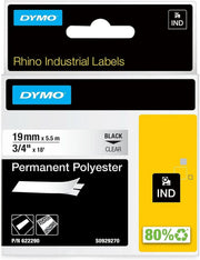 Dymo 622290 Etiketten schwarz auf transparent (19mm x 5,5m)