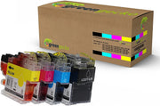 XL green gecko Tinten Sparset kompatibel zu Brother LC-3217 / LC-3219 schwarz, cyan, magenta, gelb  (4 Stück)