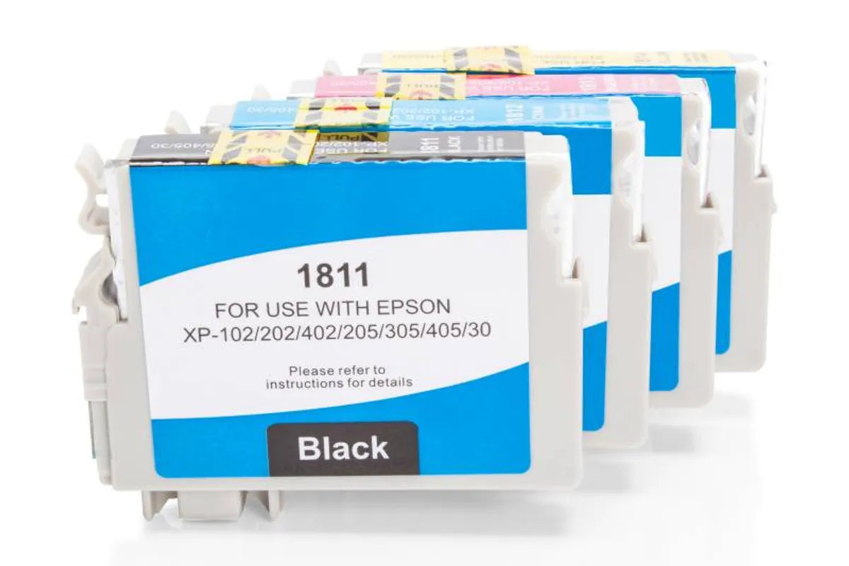 Kompatibel zu Epson 18XL / T1816 / C13T18164010 Tinte schwarz, cyan, magenta, gelb