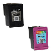 Kompatibel zu HP 302XL / F6U68AE & F6U67AE Tinte schwarz, color