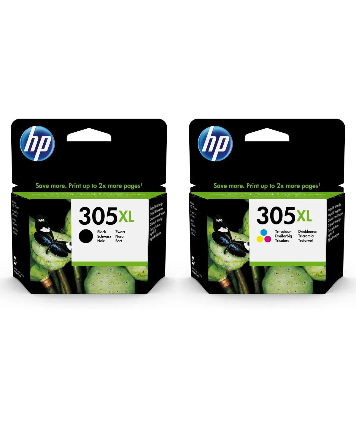 HP 305XL / 6ZA94AE Tinten Sparset schwarz, color (2 Stück)