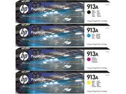 HP 913A / L0R95AE / F6T77AE / F6T78AE / F6T79AE Tinten Sparset schwarz, cyan, magenta, gelb (4 Stück)