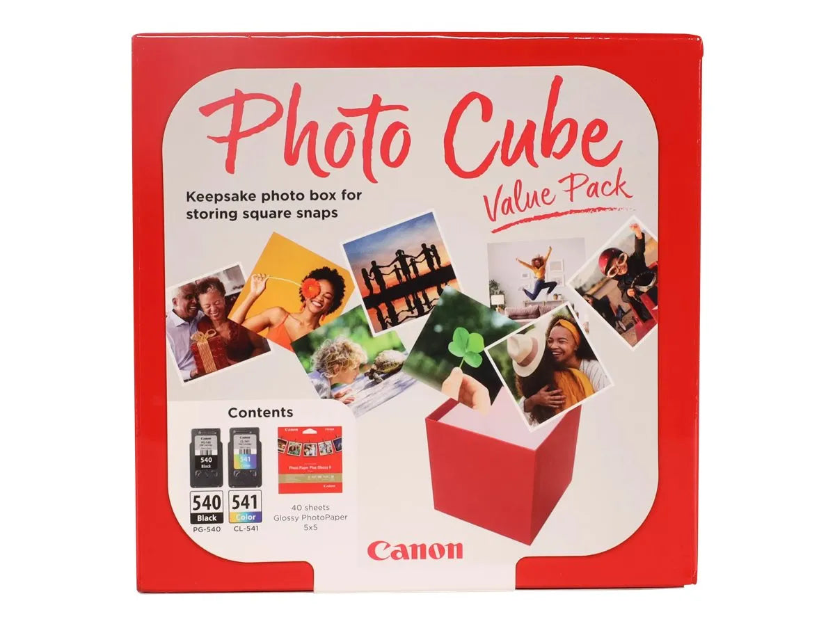 Canon PG-540 CL-541 / 5225B012 Tinten Sparset schwarz, color (2 Stück) (inkl. 40 Blatt Fotopapier)