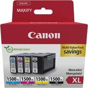 Canon PGI-1500XL / 9182B010 Tinten Sparset schwarz, cyan, magenta, gelb (4 Stück)