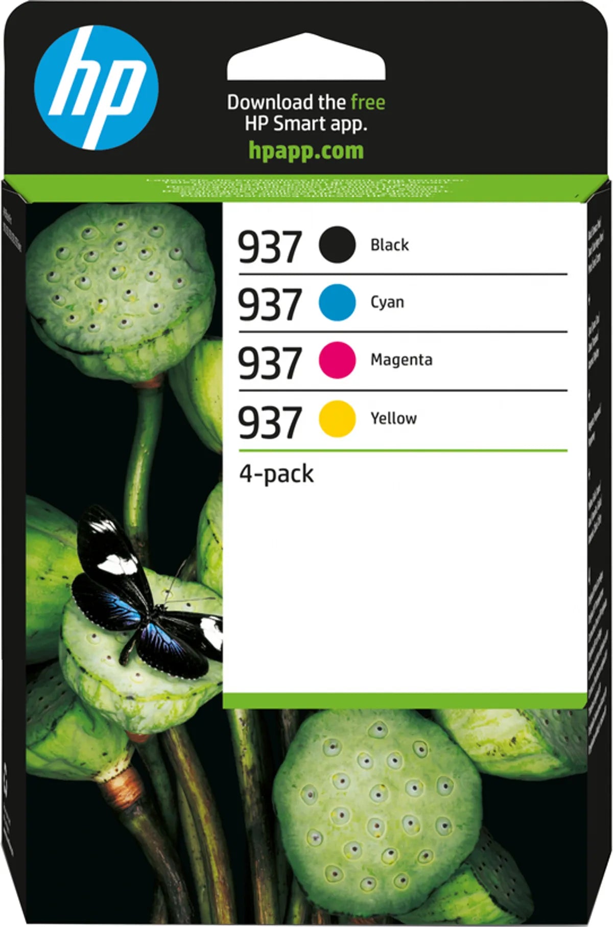 HP 937 / 6C400NE Tinten Sparset schwarz, cyan, magenta, gelb (4 Stück)