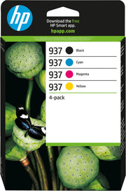 HP 937 / 6C400NE Tinten Sparset schwarz, cyan, magenta, gelb (4 Stück)