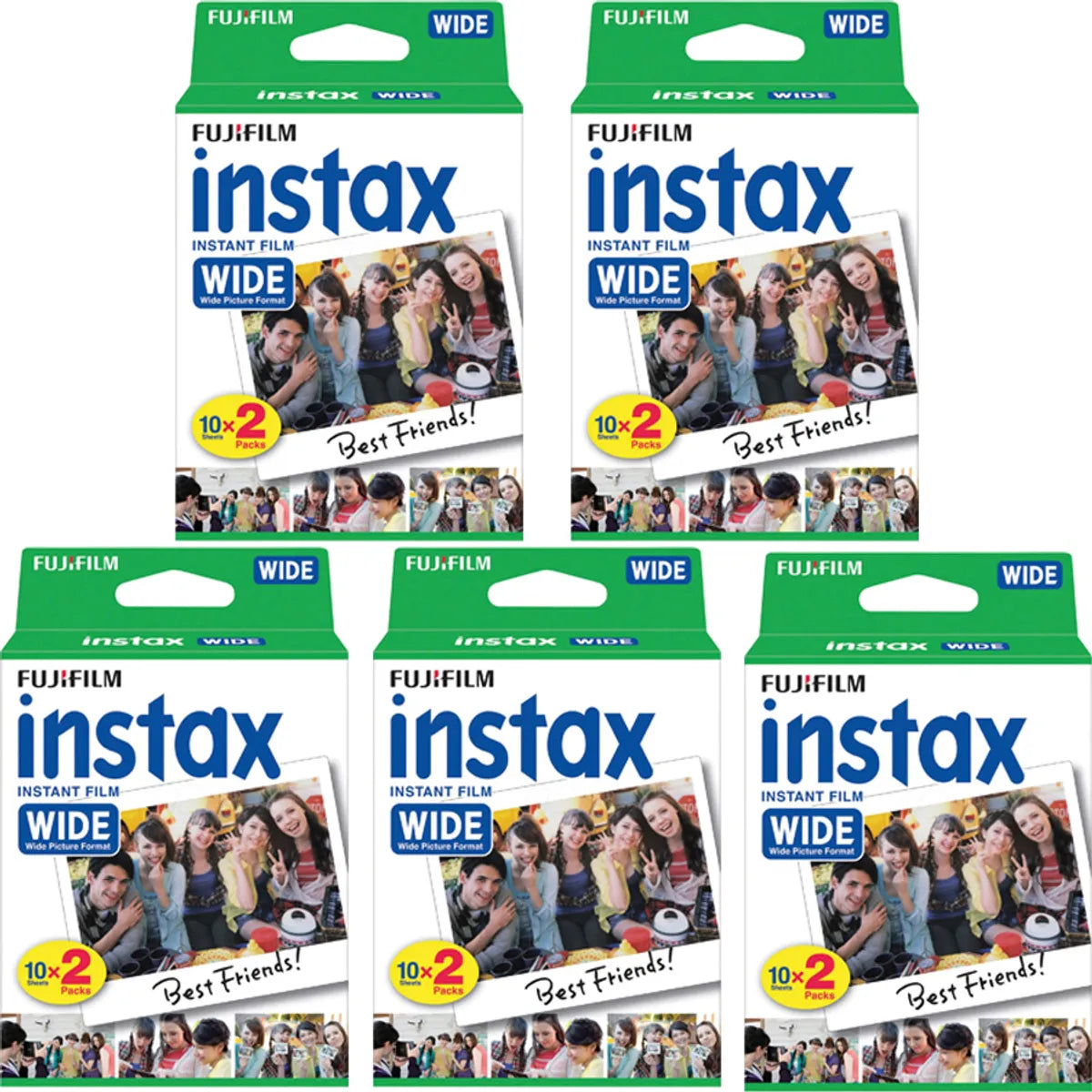 Fujifilm 16385995 / 16899922 / instax wide Instant Film (10 x 10 Aufnahmen)