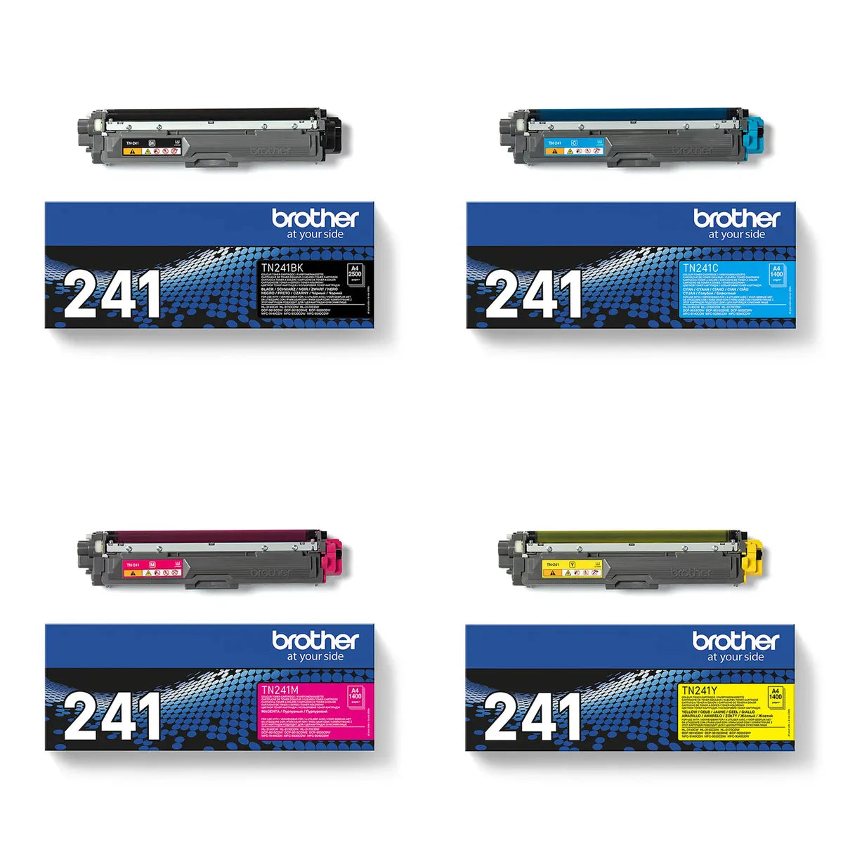 Brother TN-241VAL / TN-241CMYK Toner Sparset schwarz, cyan, magenta, gelb (4 Stück)