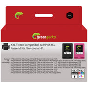 Kompatibel zu HP 652 / F6V25AE & F6V24AE Tinte schwarz, color