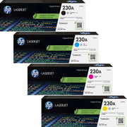 HP 230X / W2300X / W2301X / W2302X / W2303X Toner Sparset schwarz, cyan, magenta, gelb (4 Stück)