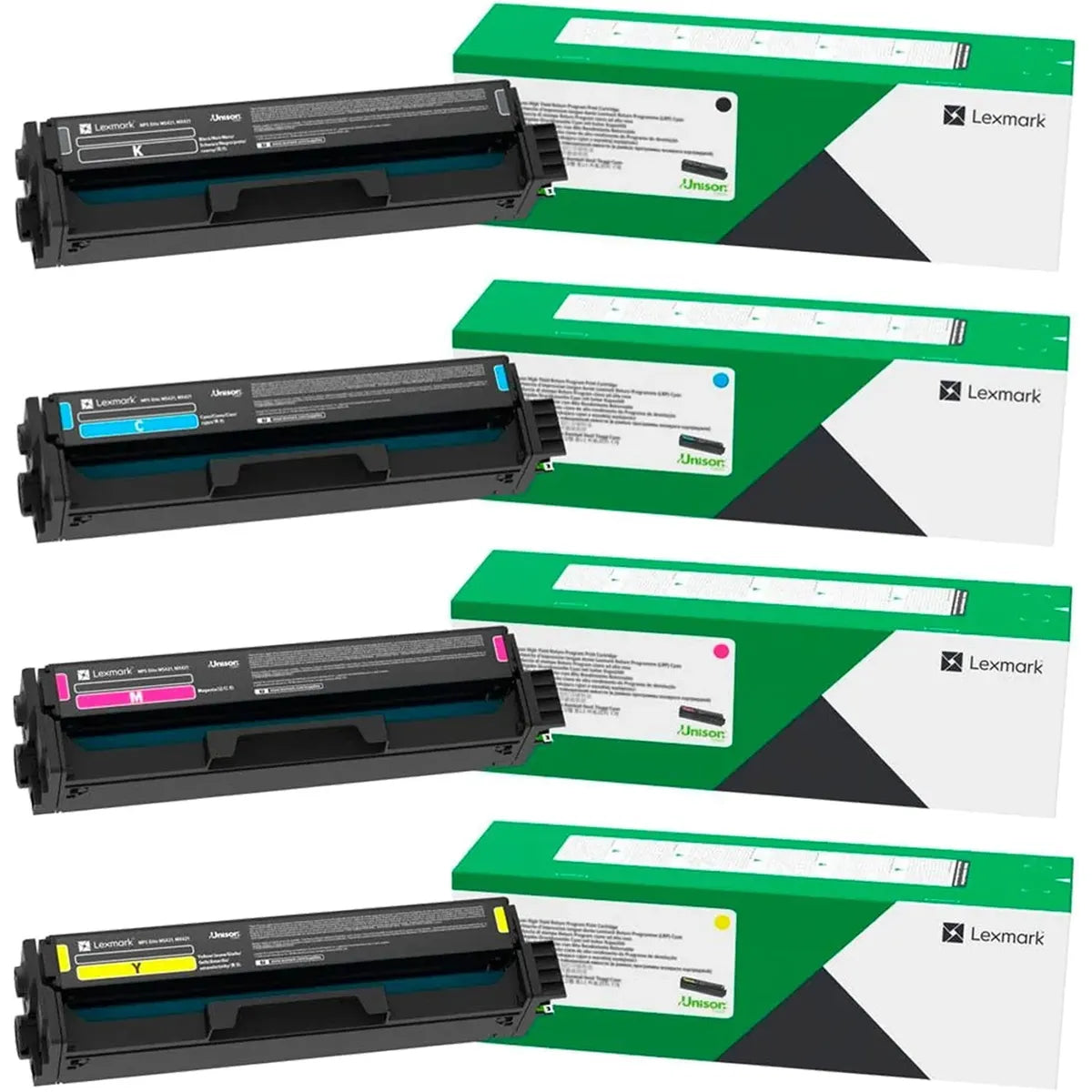 Lexmark C3220K0 / C3220C0 / C3220M0 / C3220Y0 Toner Sparset schwarz, cyan, magenta, gelb (4 Stück)