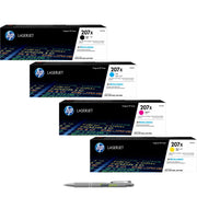 HP 207X / W2210X / W2211X / W2212X / W2213X Toner Sparset schwarz, cyan, magenta, gelb (4 Stück) & green gecko Kopierpapier