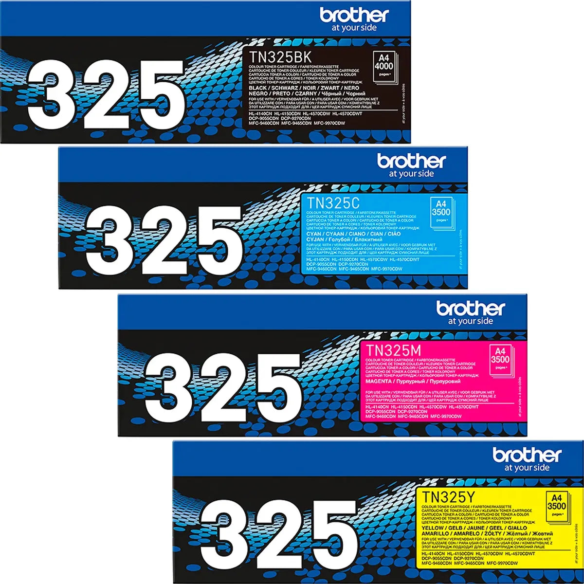 Brother TN-325VAL / TN-325CMYK Toner Sparset schwarz, cyan, magenta, gelb (4 Stück)