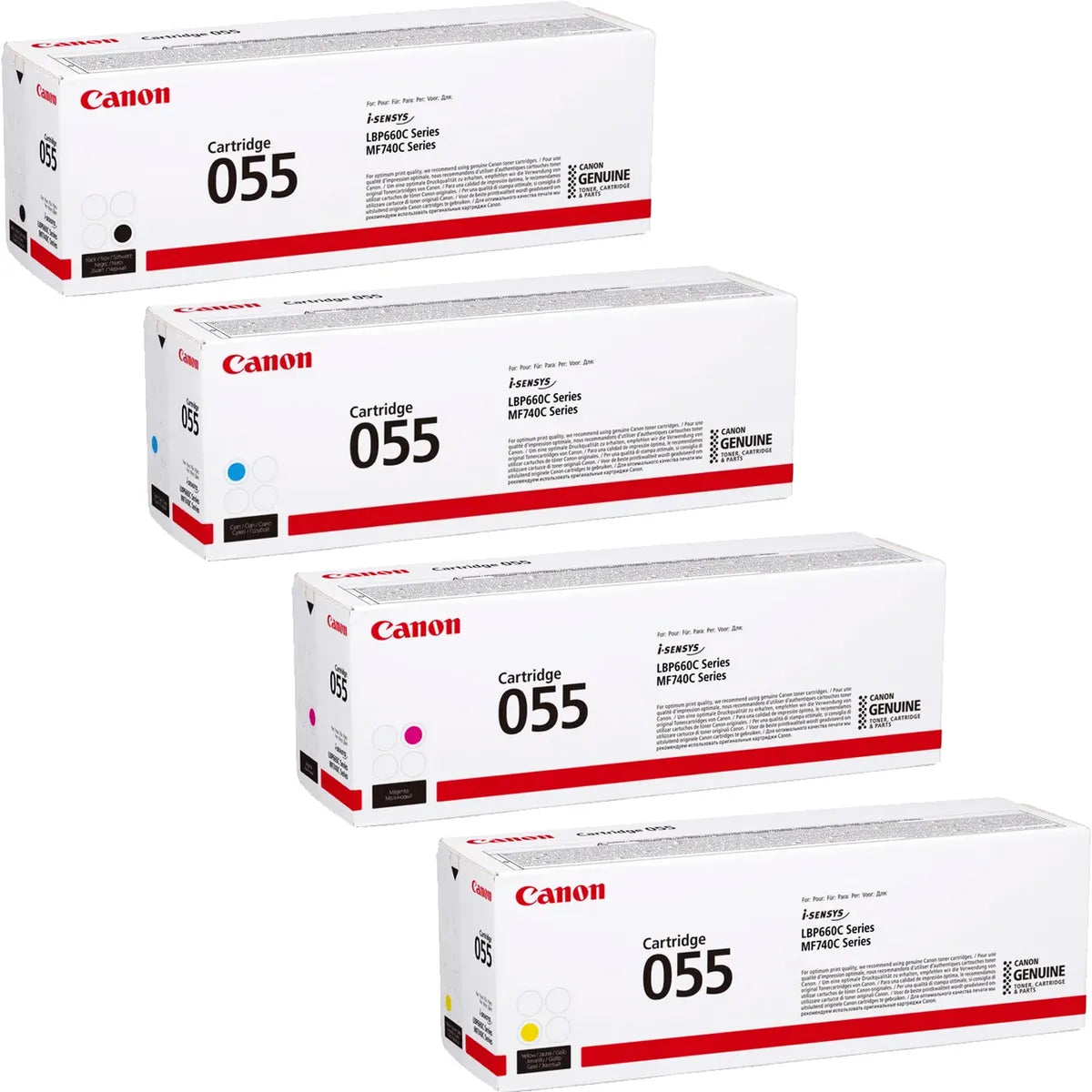 Canon 055 Toner Sparset schwarz, cyan, magenta, gelb (4 Stück)