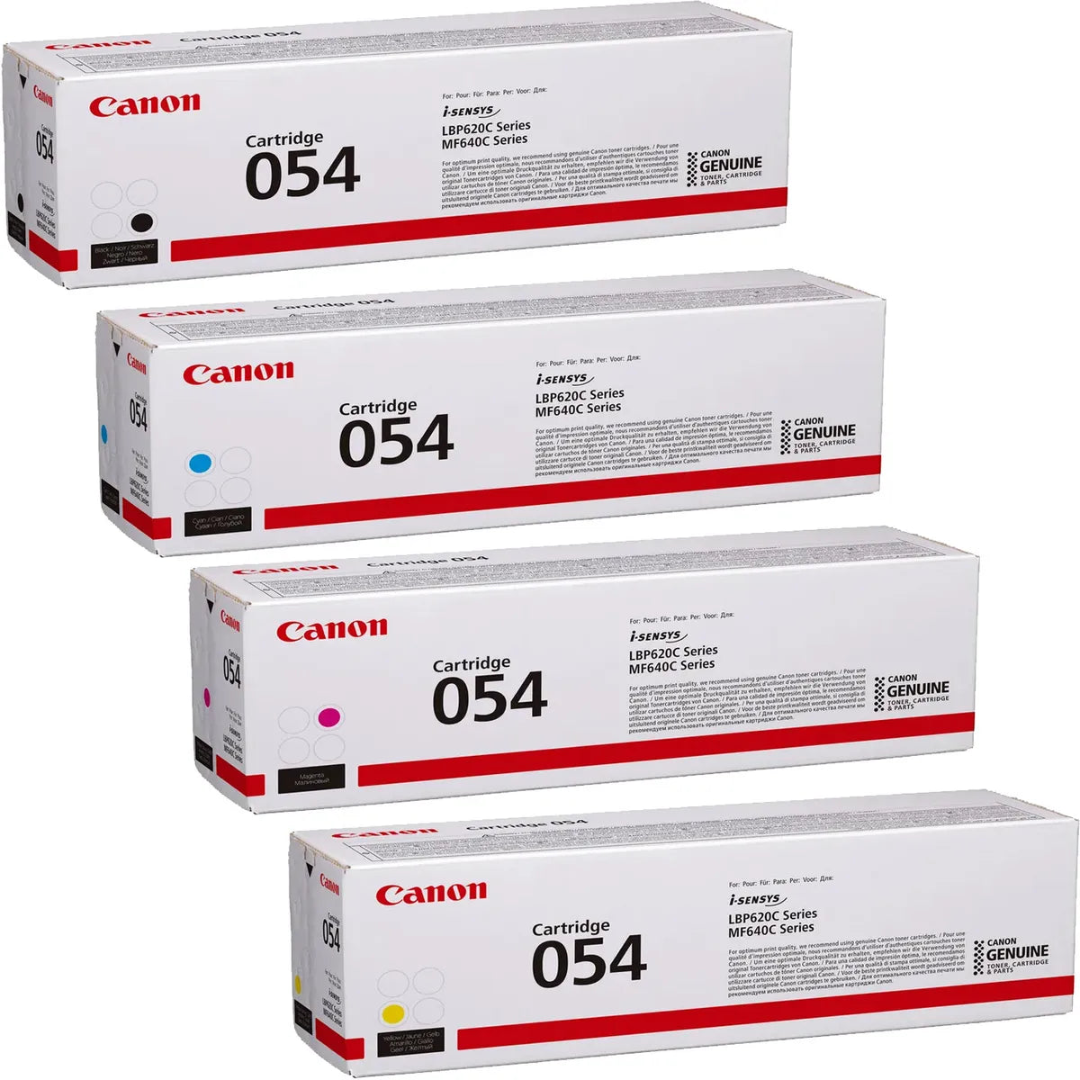 Canon 054 Toner Sparset schwarz, cyan, magenta, gelb (4 Stück)