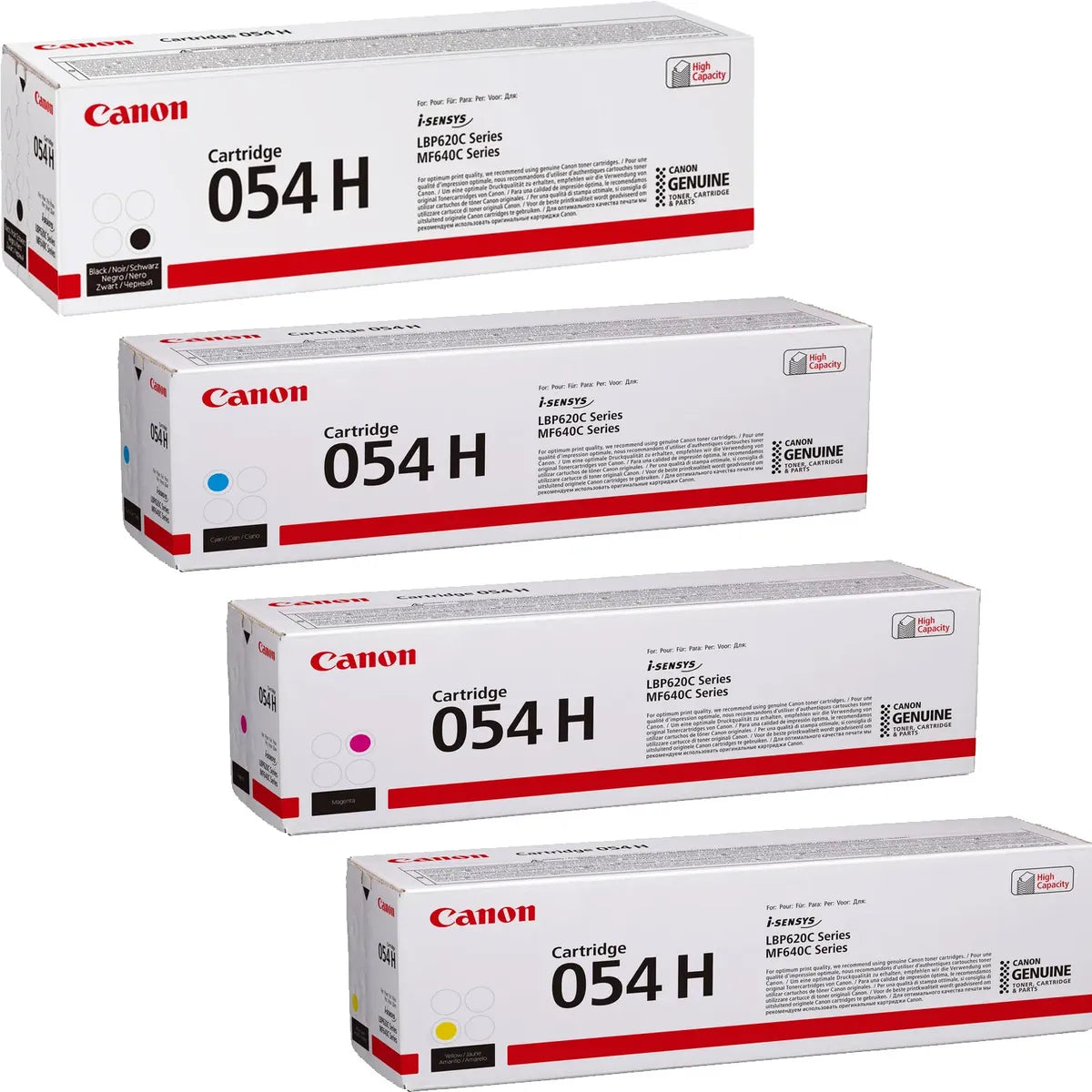 Canon 054H Toner Sparset schwarz, cyan, magenta, gelb (4 Stück)