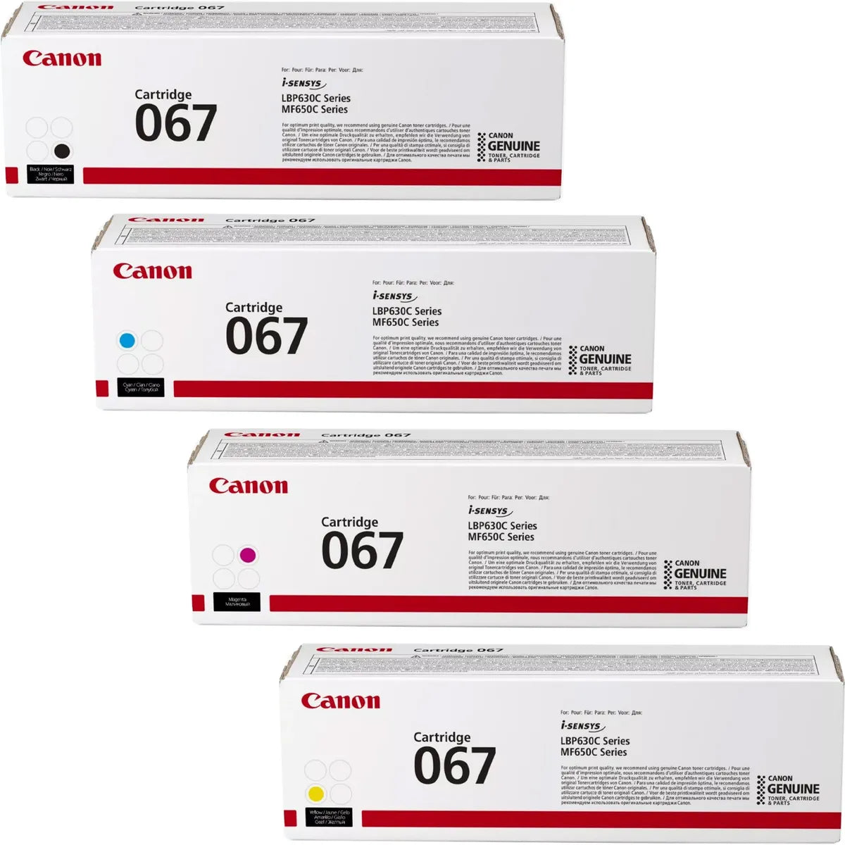 Canon 067 Toner Sparset schwarz, cyan, magenta, gelb (4 Stück)