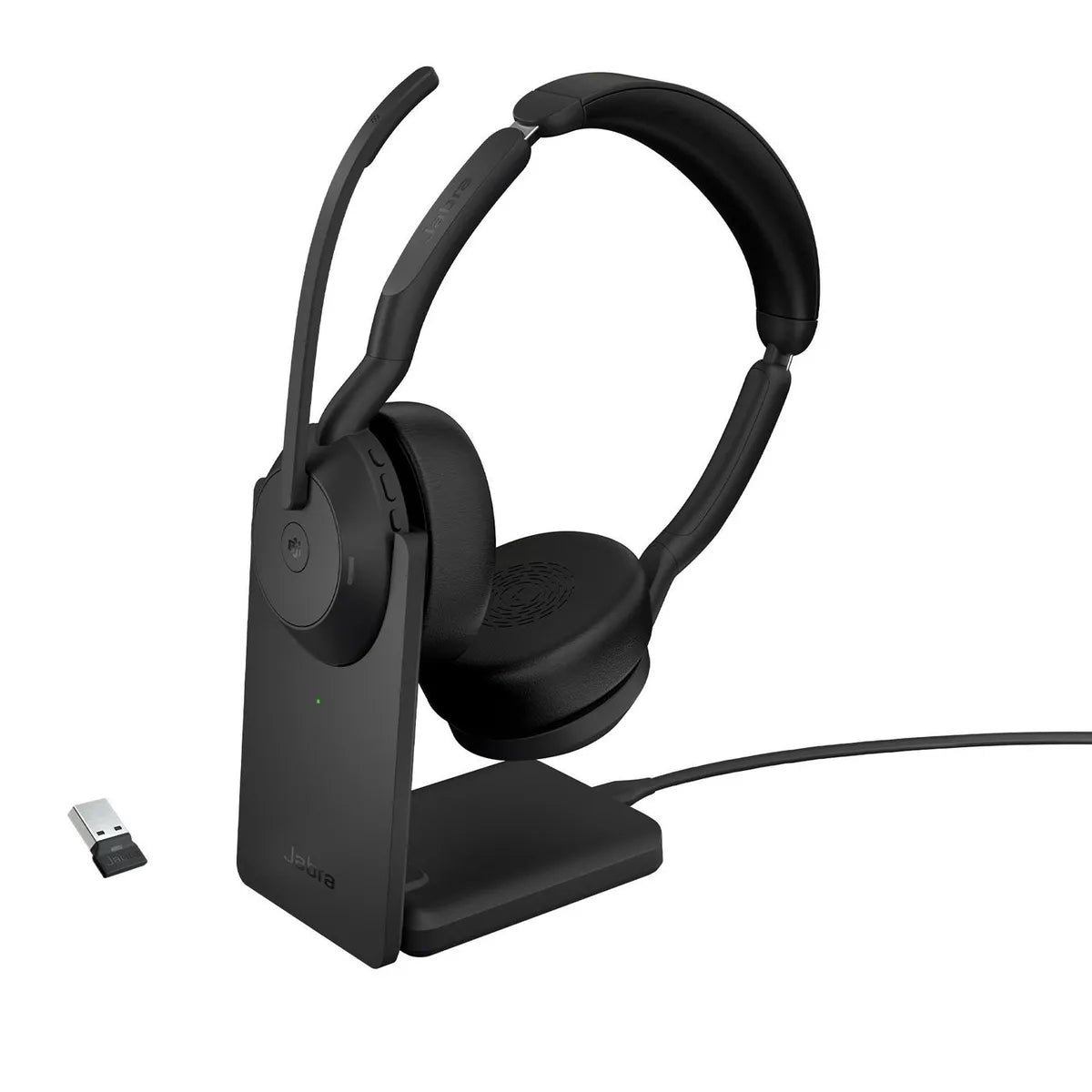 Jabra Evolve2 55 MS stereo / 25599-999-989 Headset schwarz (Kabellos, USB-A Ladestation)