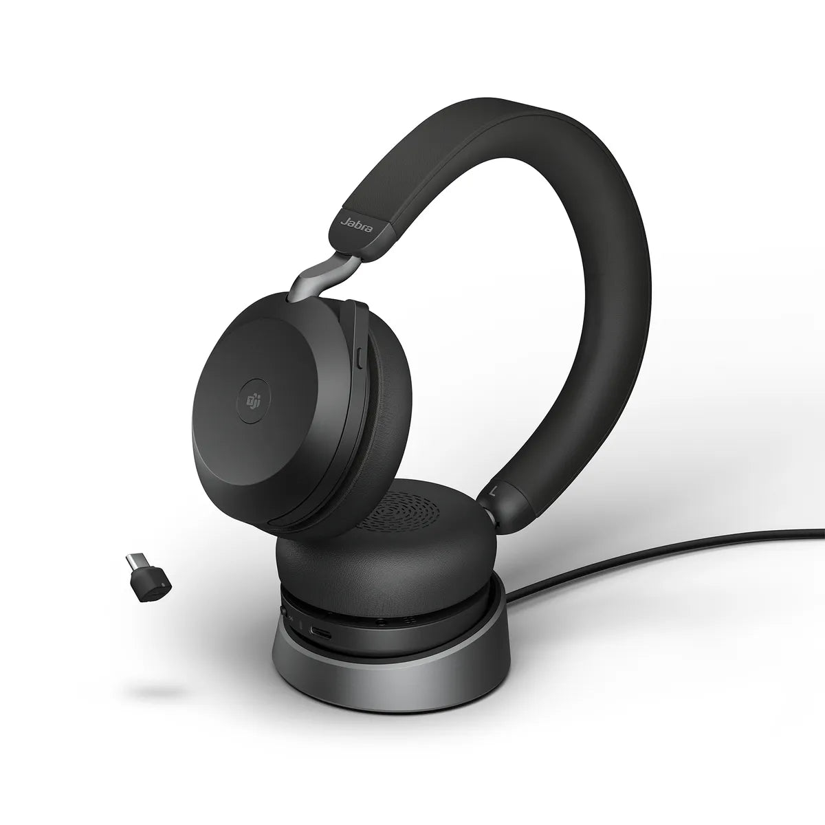 Jabra Evolve2 75 MS stereo / 27599-999-889 Headset schwarz (Kabellos (USB-C), USB-A Ladestation)