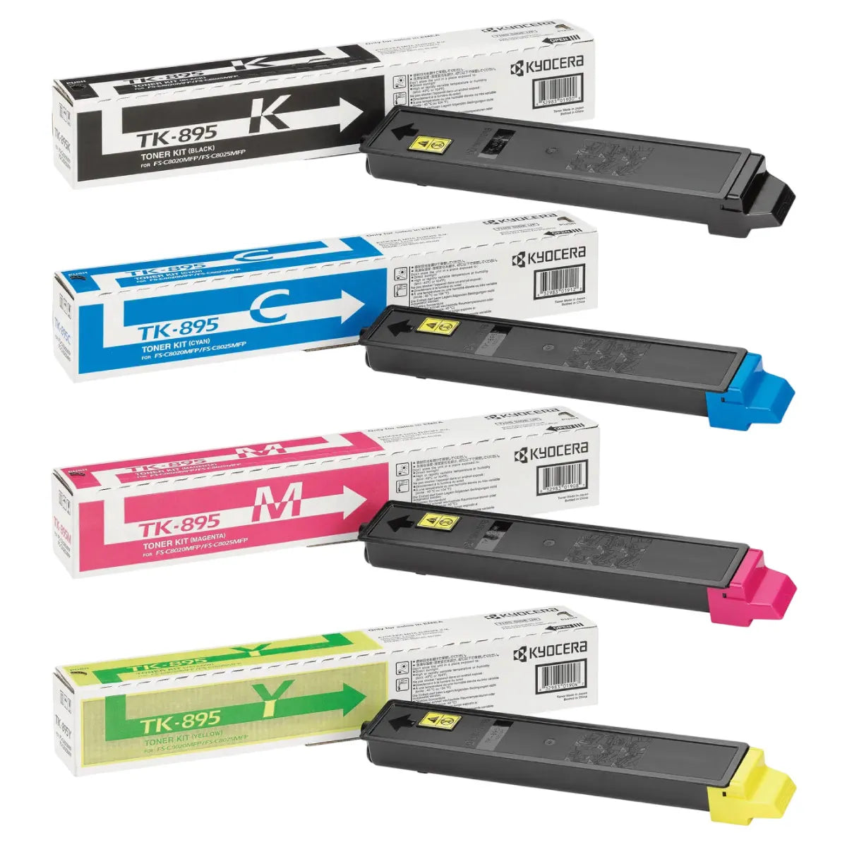 Kyocera TK-895 Toner Sparset schwarz, cyan, magenta, gelb (4 Stück)