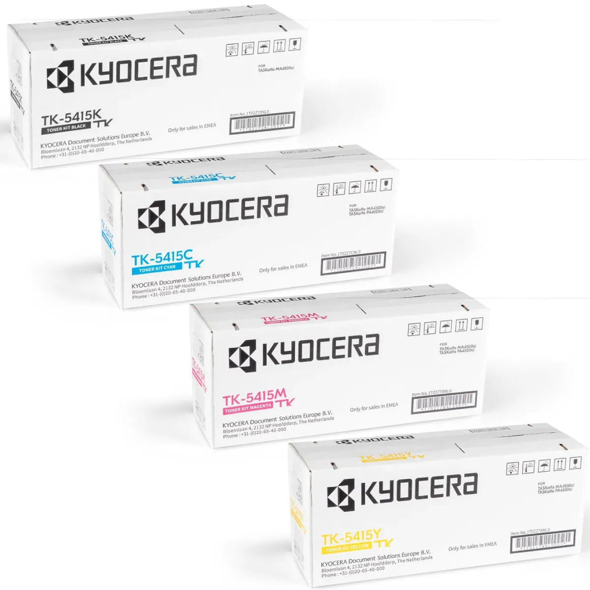 Kyocera TK-5415 Toner Sparset schwarz, cyan, magenta, gelb (4 Stück)