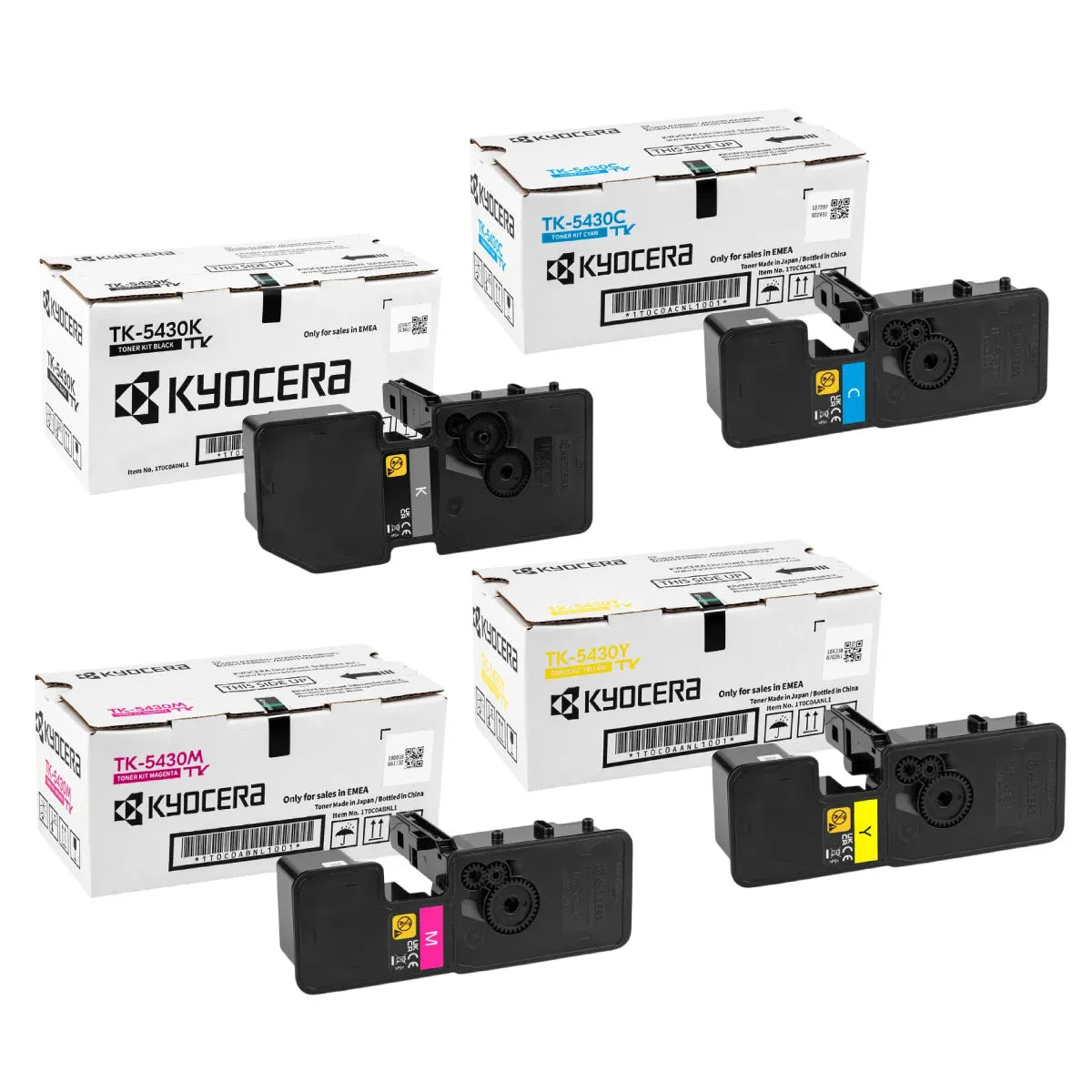 Kyocera TK-5430 Toner Sparset schwarz, cyan, magenta, gelb (4 Stück)