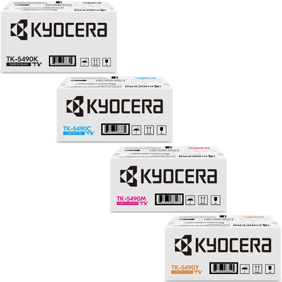 Kyocera TK-5490 Toner Sparset schwarz, cyan, magenta, gelb (4 Stück)