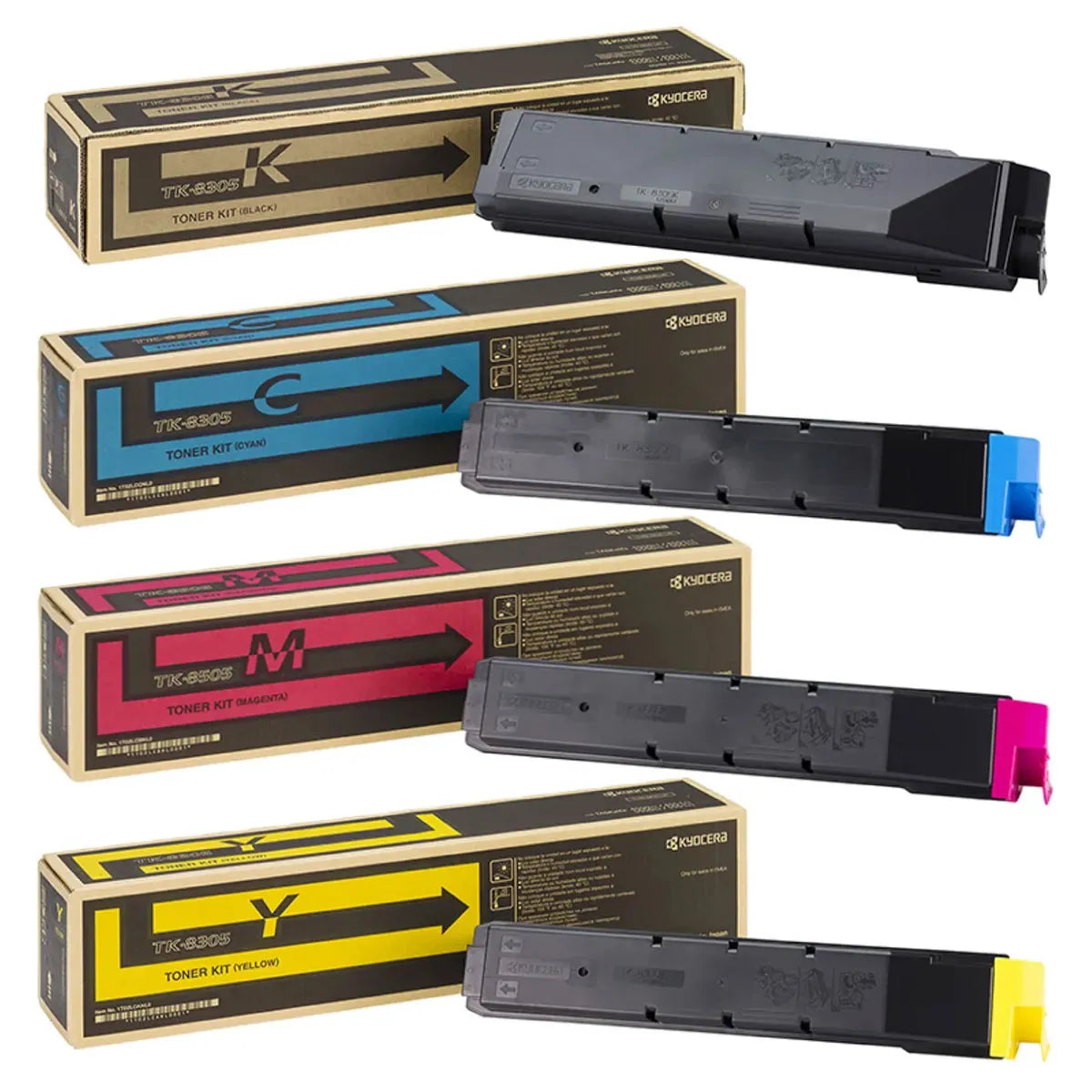 Kyocera TK-8305 Toner Sparset schwarz, cyan, magenta, gelb (4 Stück)