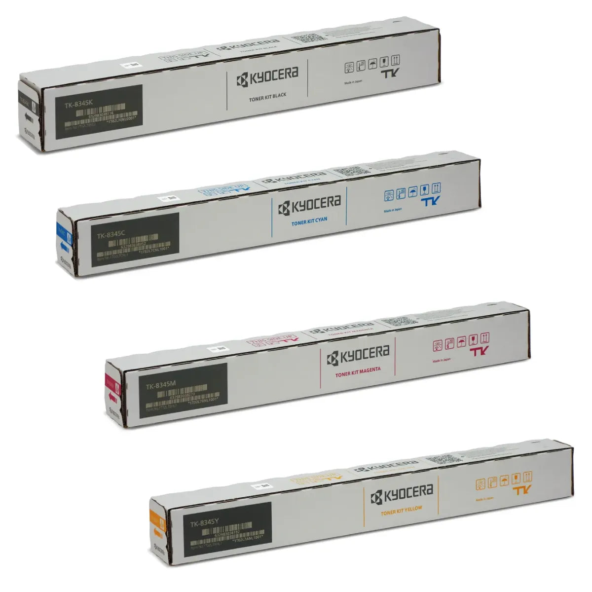 Kyocera TK-8345 Toner Sparset schwarz, cyan, magenta, gelb (4 Stück)