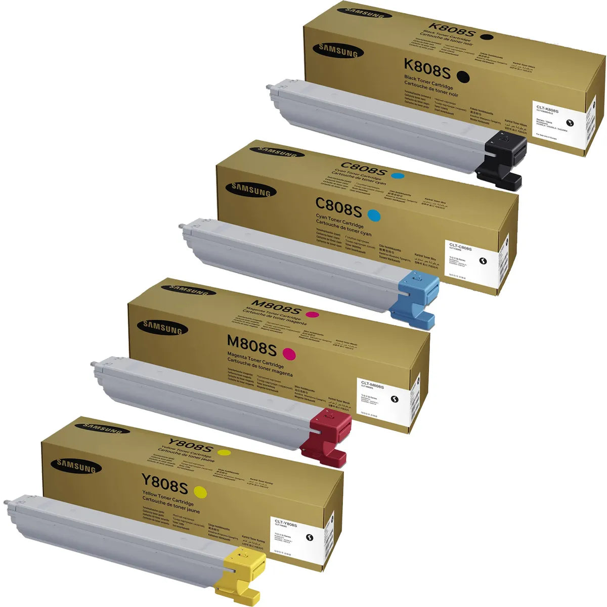 Samsung CLT-K808S / CLT-C808S / CLT-M808S / CLT-Y808S Toner Sparset schwarz, cyan, magenta, gelb (4 Stück)