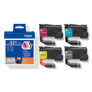 Brother LC-521 / LC-521VAL Tinten Sparset schwarz, cyan, magenta, gelb (4 Stück)