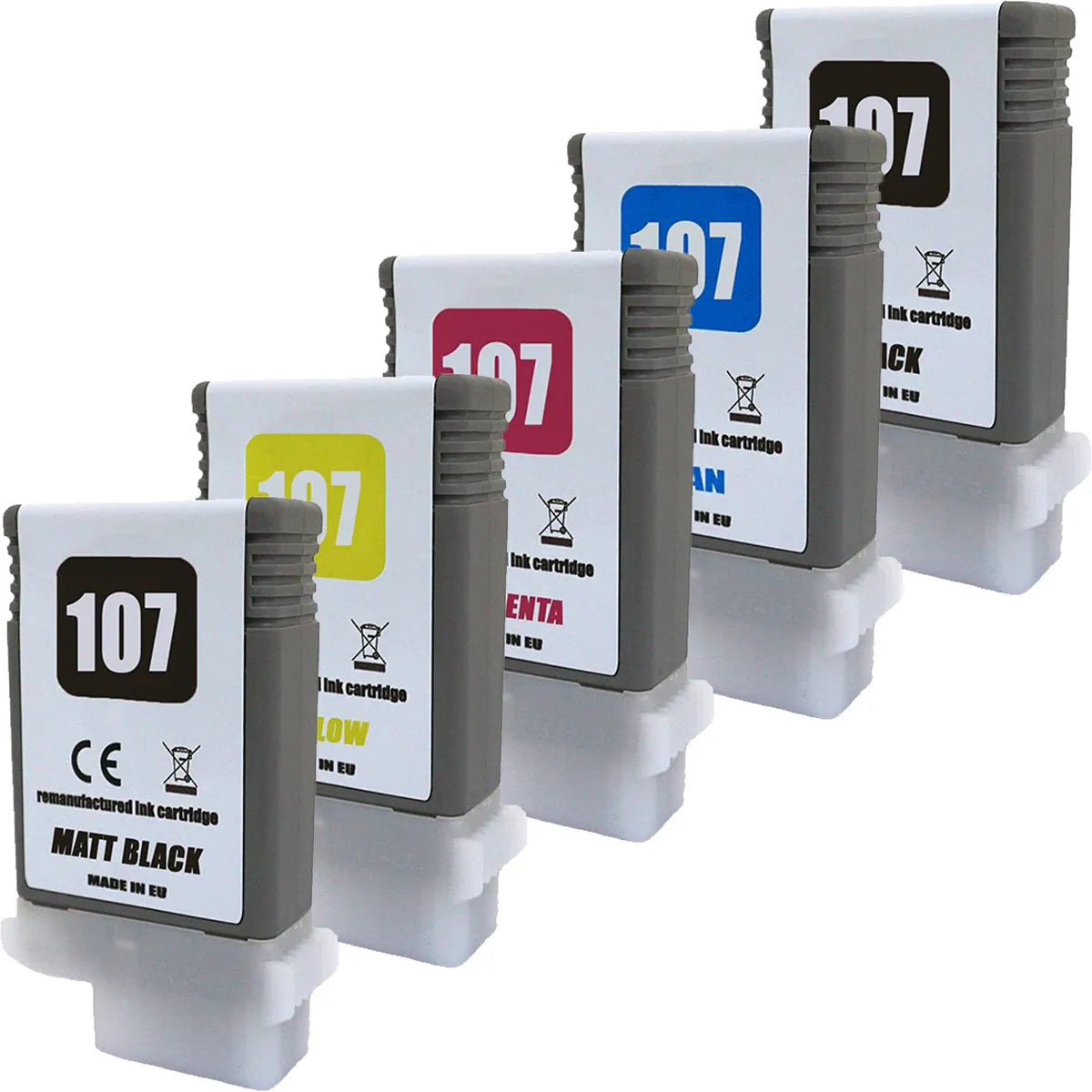 Kompatibel zu Canon PFI-107 Tinte schwarz, cyan, magenta, gelb, matt schwarz