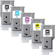 Kompatibel zu Canon PFI-207 Tinte schwarz, cyan, magenta, gelb, matt schwarz