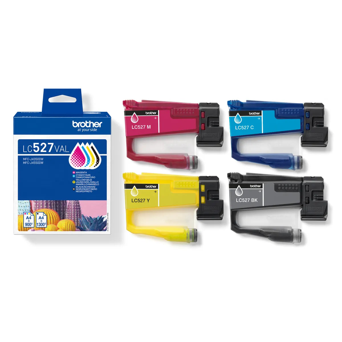 Brother LC-527 / LC-527VAL Tinten Sparset schwarz, cyan, magenta, gelb (4 Stück)