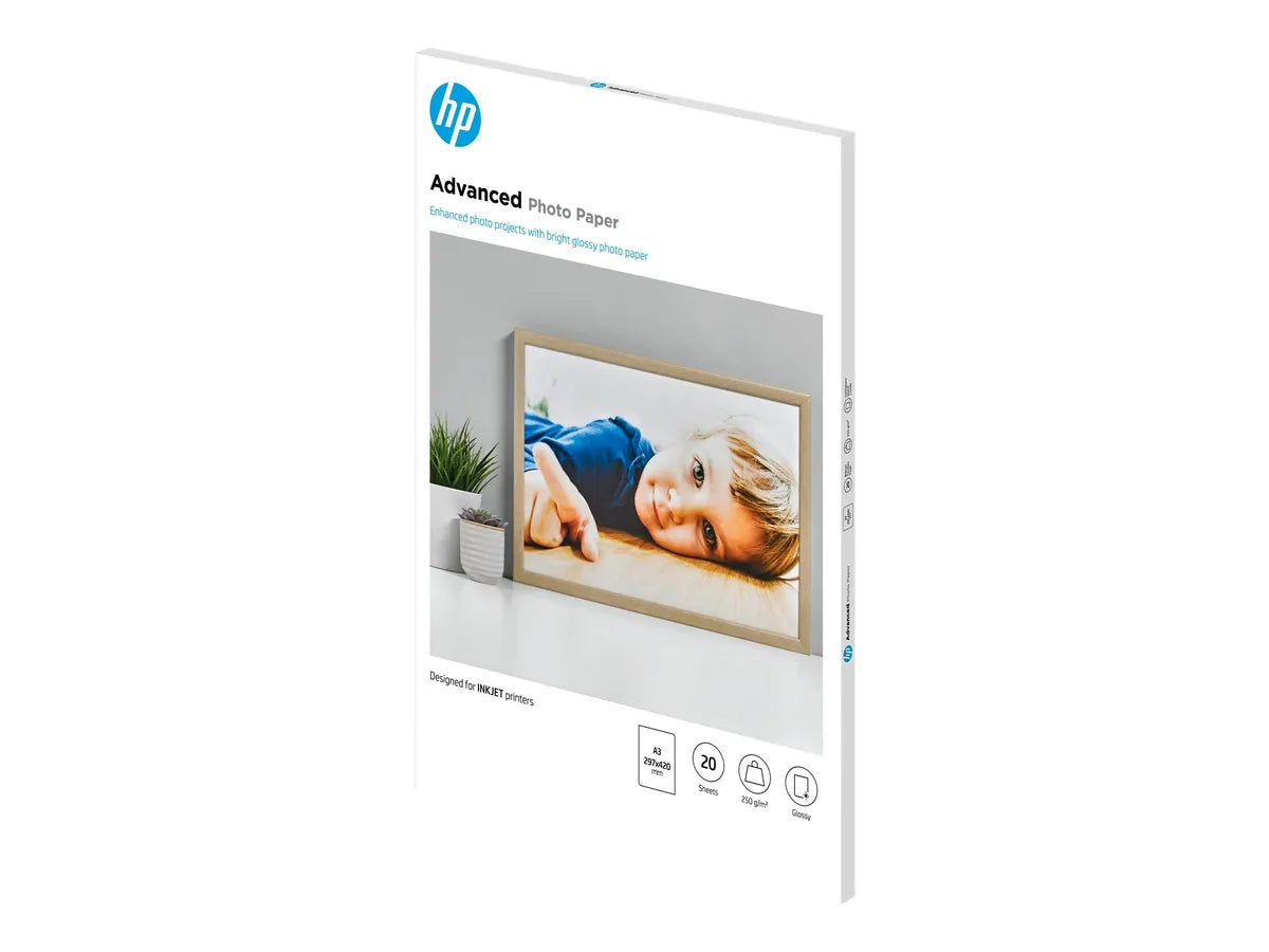 HP Q8697A / Advanced Glossy Fotopapier (29,7 x 42cm (DIN A3), 20 Blatt, 250 g/m²)