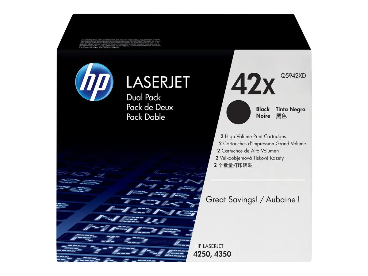 HP 42X / Q5942XD Toner Doppelpack schwarz (2 Stück)