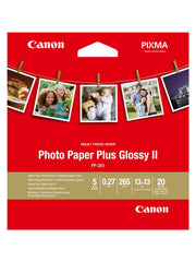 Canon PP-201 / 2311B060 / Plus Glossy II Fotopapier weiß (13 x 13cm, 20 Blatt, 265 g/m²)