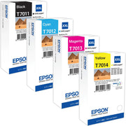 Epson T7011 / T7012 / T7013 / T7014 Tinten Sparset schwarz, cyan, magenta, gelb (4 Stück)
