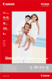 Canon GP-501 / 0775B005 / Glossy Fotopapier weiß (10,2 x 15,2cm, 4 x 6'', 10 Blatt, 170 g/m²)