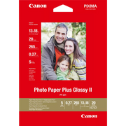 Canon PP-201 / 2311B018 / Plus Glossy II Fotopapier weiß (12,7 x 17,8cm, 5 x 7'', 20 Blatt, 265 g/m²)