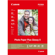 Canon PP-201 / 2311B020 / Plus Glossy II Fotopapier weiß (29,7 x 42cm (DIN A3), 20 Blatt, 265 g/m²)