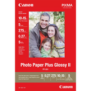 Canon PP-201 / 2311B053 / Plus Glossy II Fotopapier weiß (10,2 x 15,2cm, 4''x 6'', 5 Blatt, 275 g/m²)