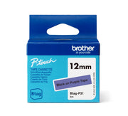 Brother Btag-F31 Schriftband schwarz auf lila (12mm x 4m)