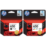 HP 650 / CZ101AE & CZ102AE Tinten Sparset schwarz, color (2 Stück)