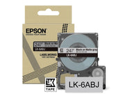 Epson LK-6ABJ / C53S672088 Schriftband schwarz auf matt grau (24mm x 8m)