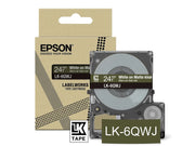 Epson LK-6QWJ / C53S672090 Schriftband weiß auf matt khaki (24mm x 8m)